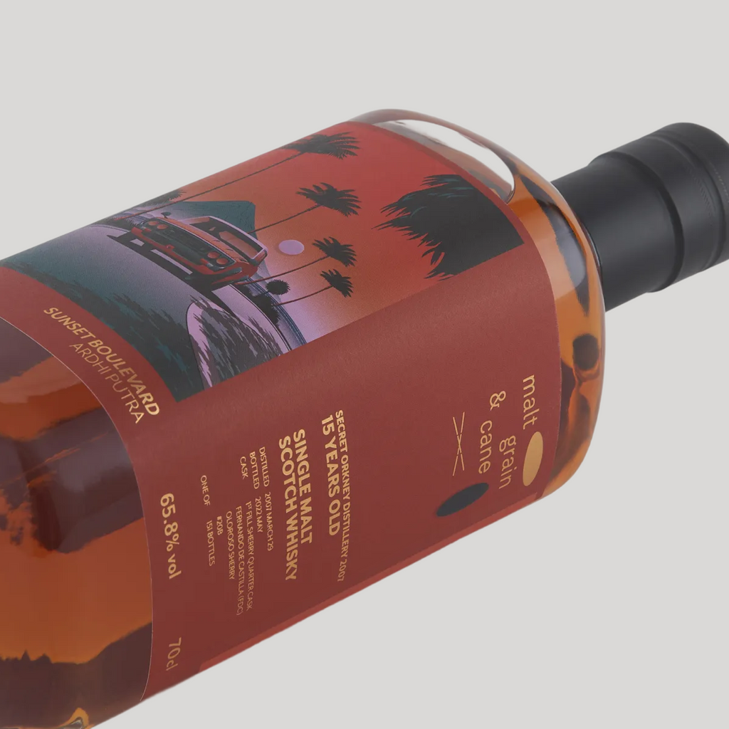 012: Sunset Boulevard - Secret Orkney 2007, Oloroso Quarter Cask, 15 Years, 65.8%