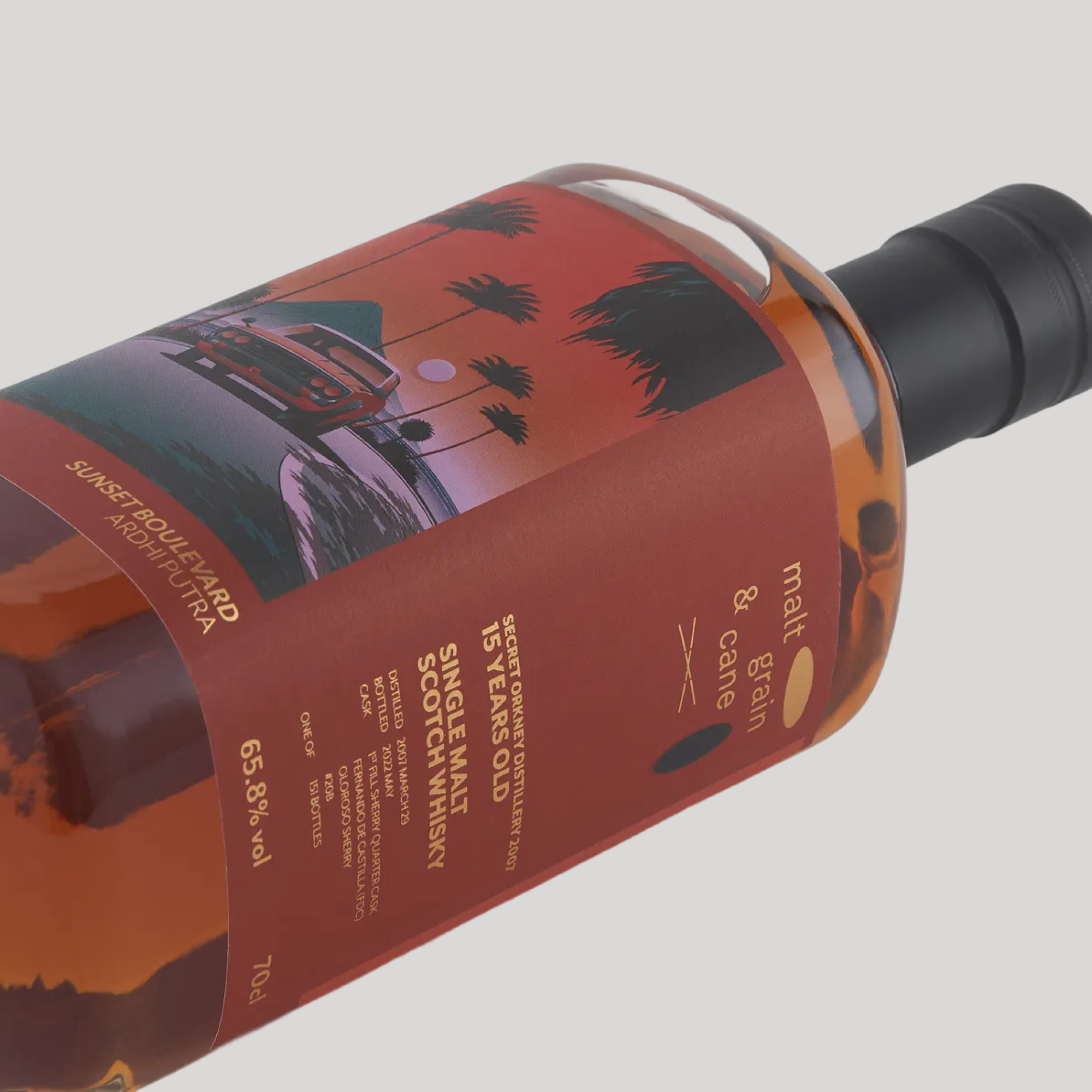 012: Sunset Boulevard - Secret Orkney 2007, Oloroso Quarter Cask, 15 Years, 65.8%