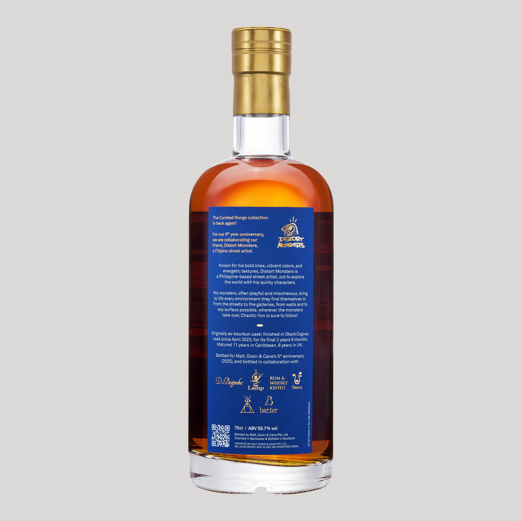 022: Foursquare 2005, 59.7%, 20 YO, Cognac Cask - DistortMonsters "BLUE BAYOU"