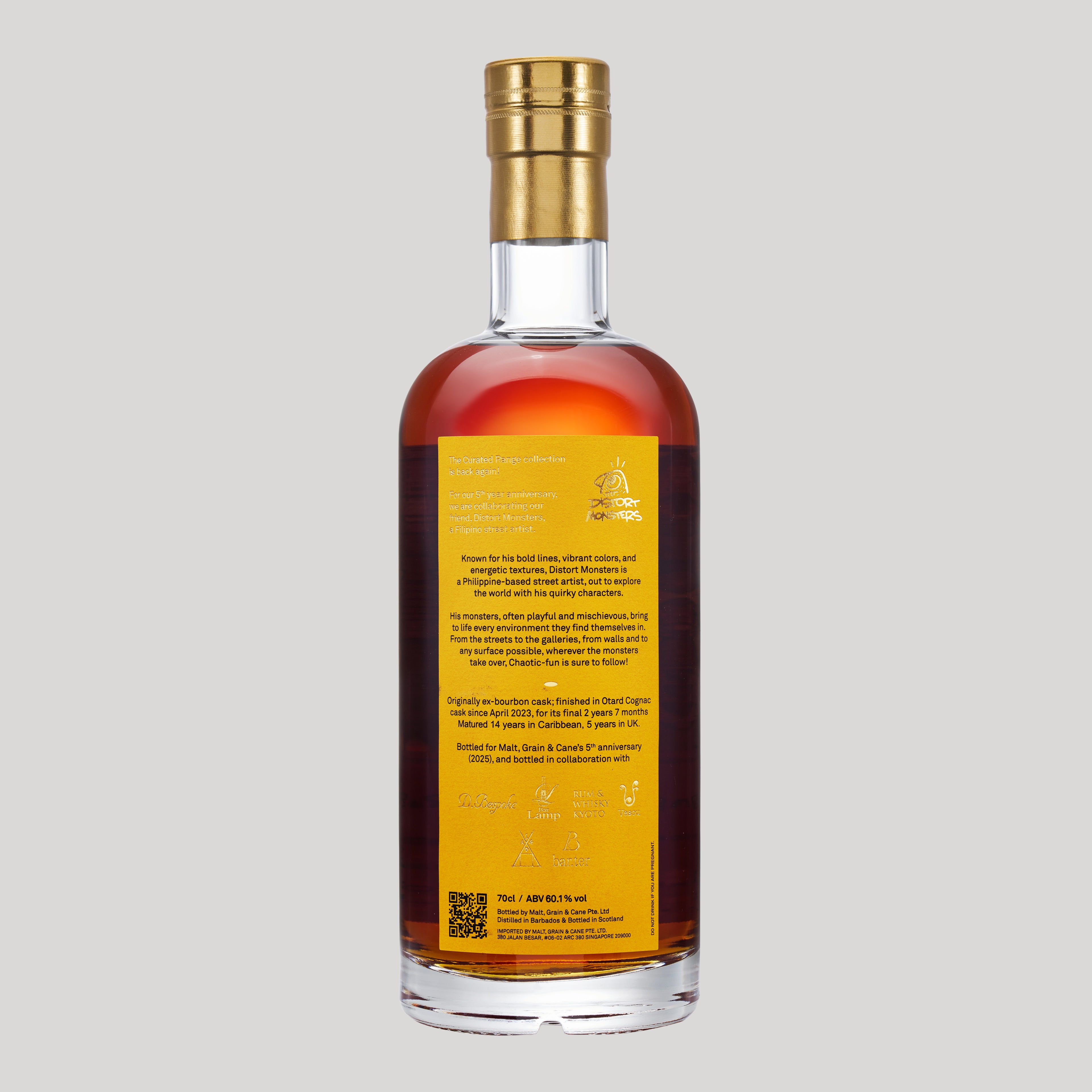 023: Foursquare 2006, 60.1%, 19 YO, Cognac Cask - DistortMonsters "SAFARI SUNRISE"