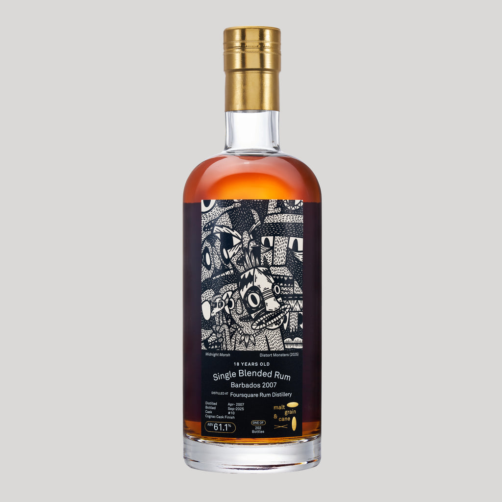 024: Foursquare 2007, 61.1%, 18 YO, Cognac Cask - DistortMonsters "MIDNIGHT MARSH"