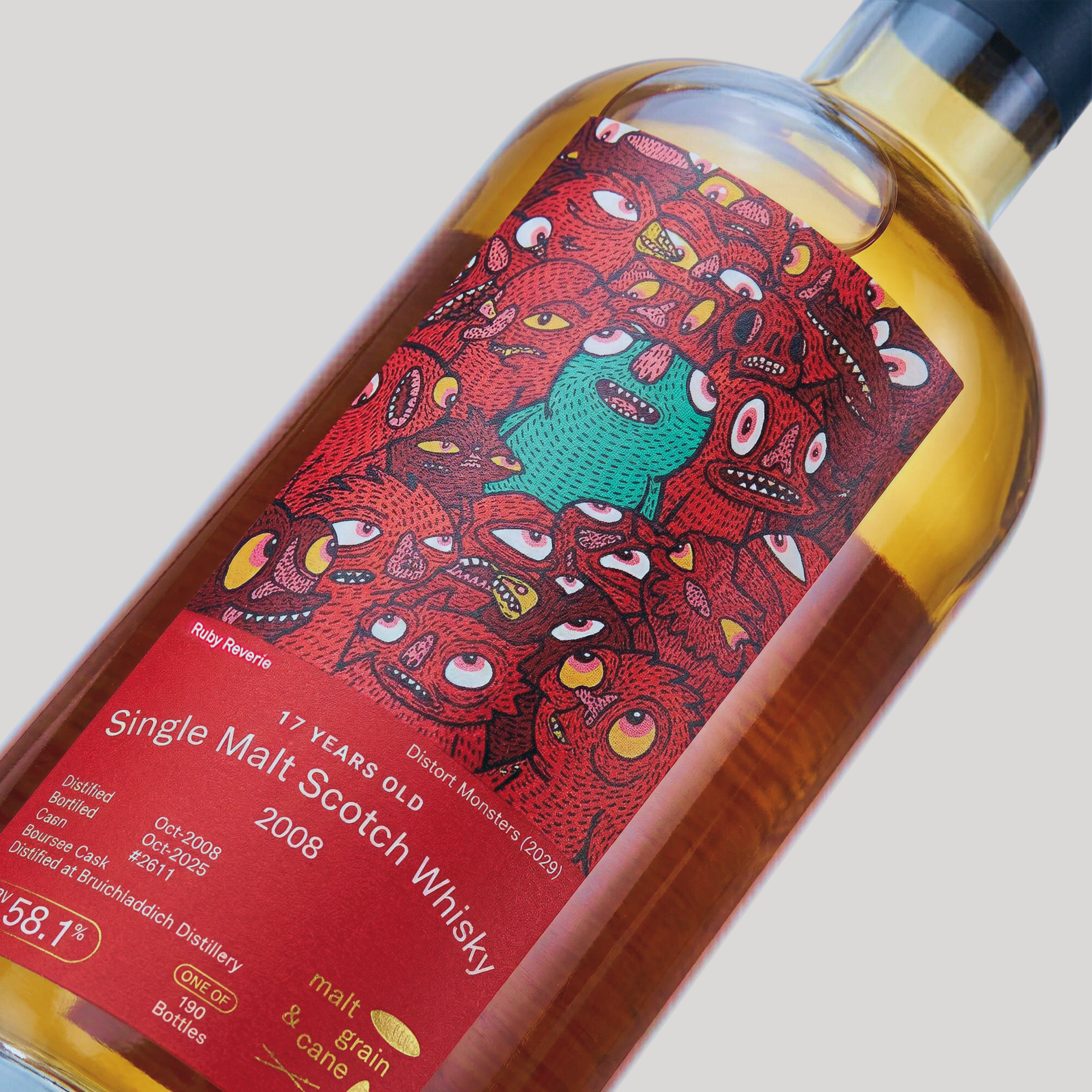 025: Bruichladdich 2008, 58.1%, 17 YO,  - DistortMonsters "RUBY REVERIE"