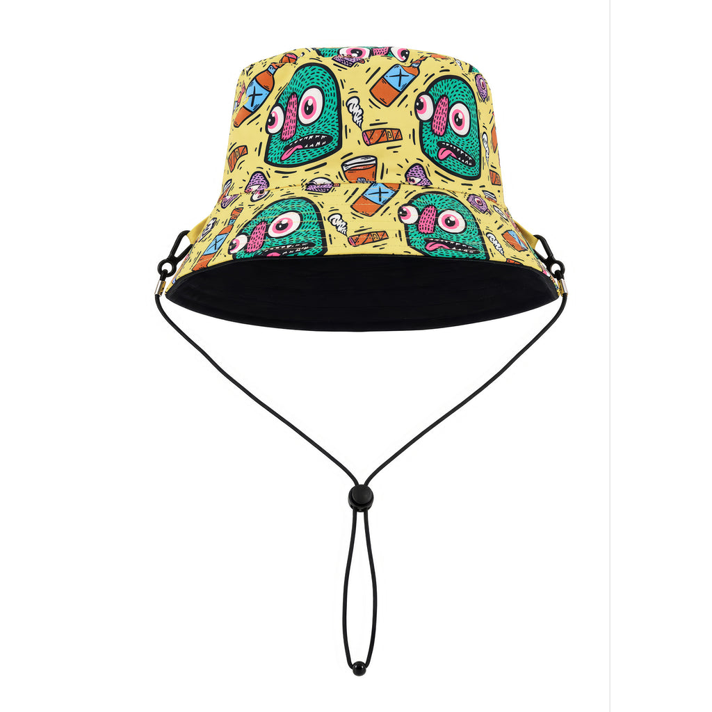 DistortMonsters x MGC - Yellow Reversible Bucket Hat