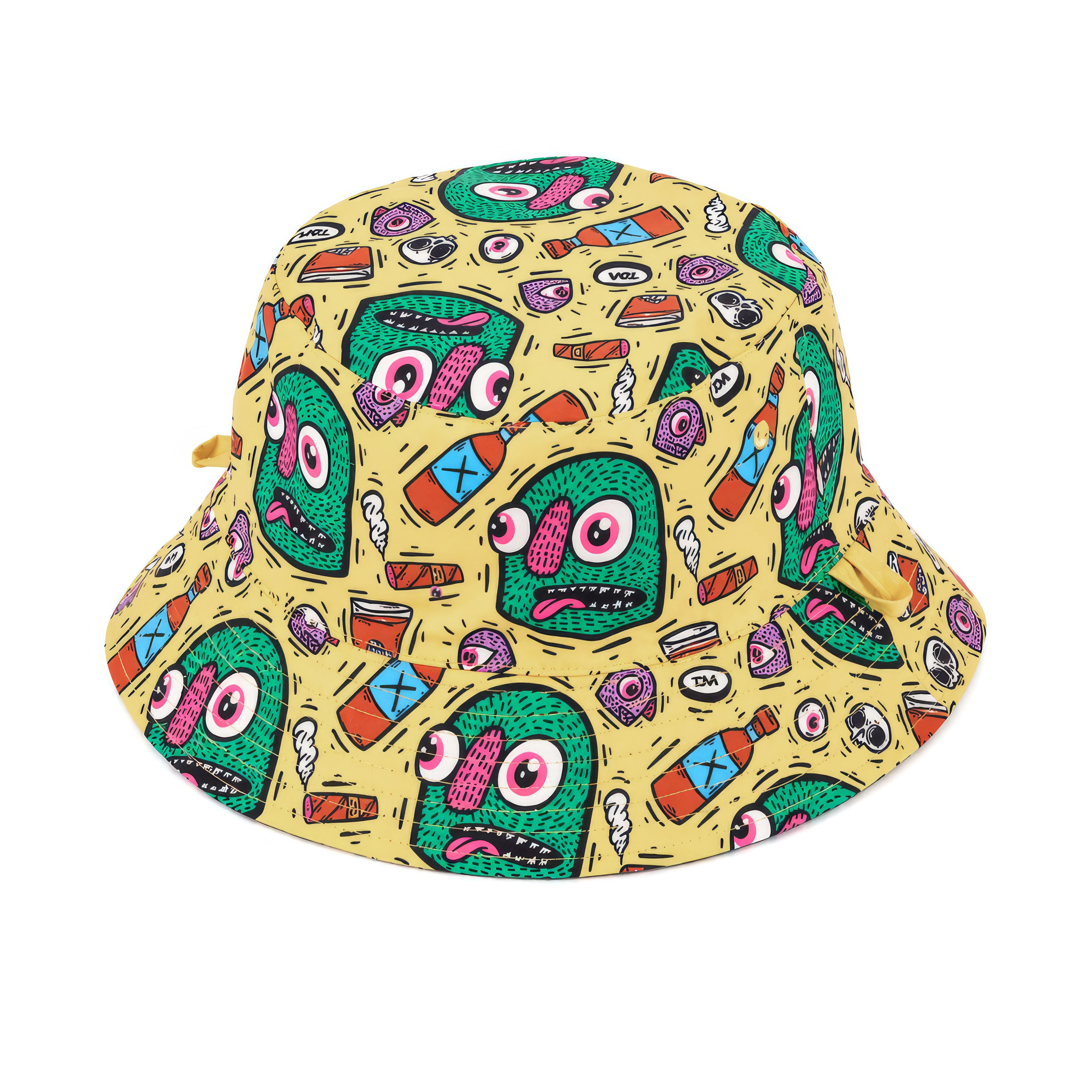 DistortMonsters x MGC - Yellow Reversible Bucket Hat
