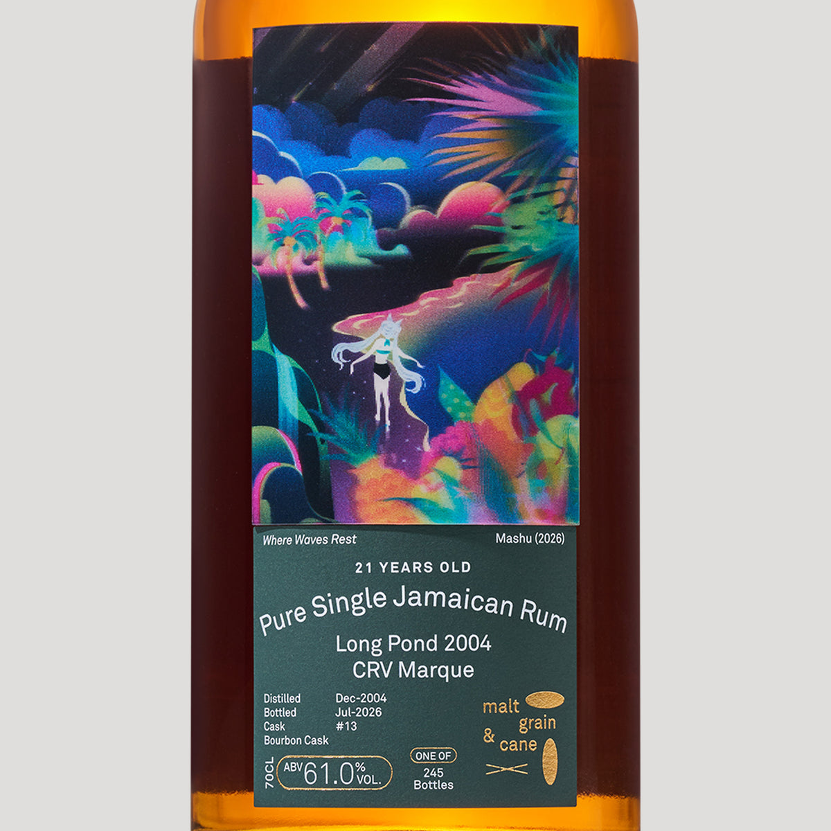 028: Long Pond Rum 2004, 21 Yrs, ABV: 61.0%, 700mL - Mashu