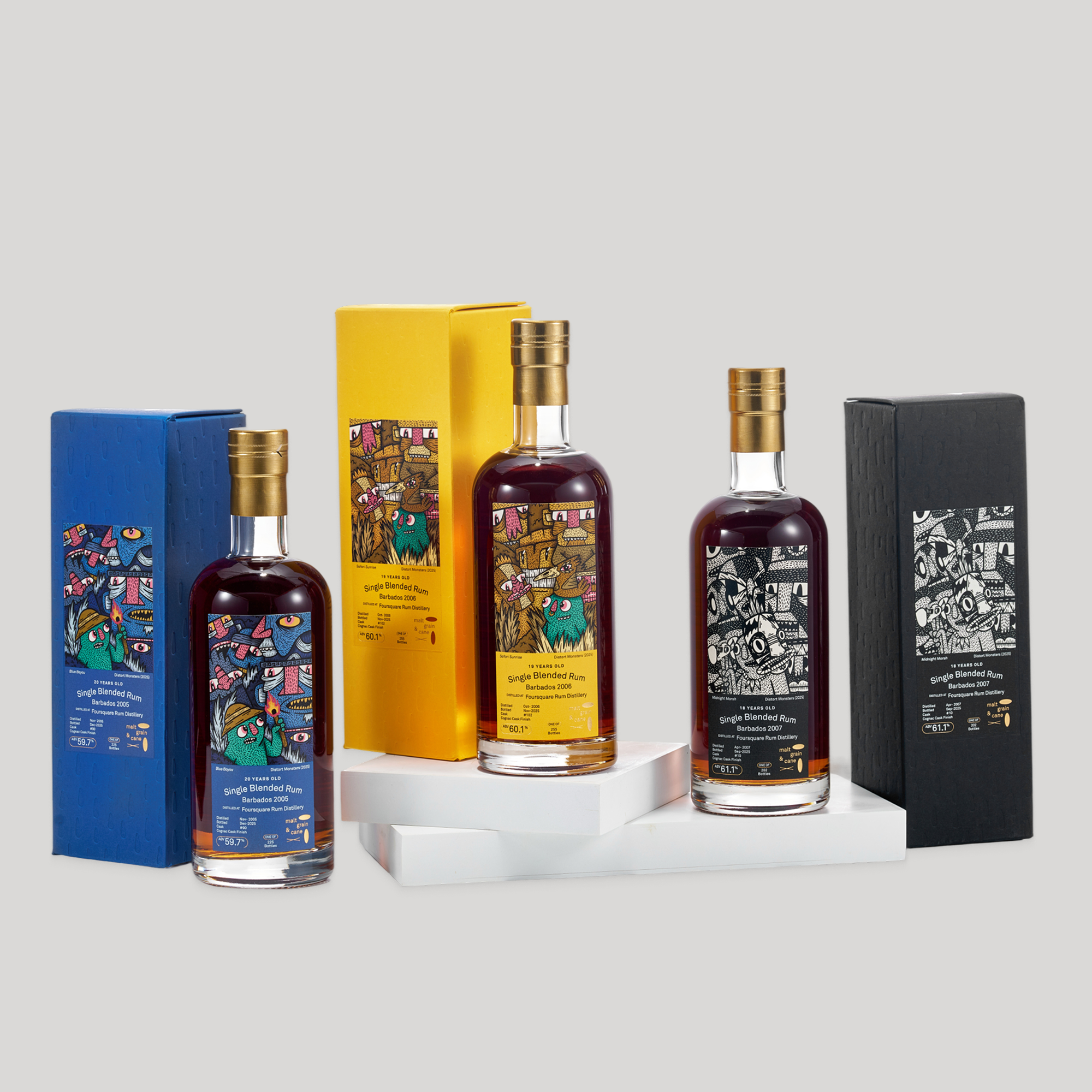 DistortMonsters Rum Pirate Cache - Trio of Barbados Rums